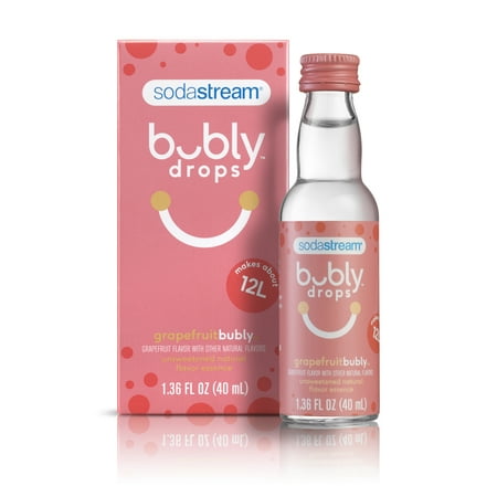 SodaStream Bubly Drops, Grapefruit, 1.36 fl oz.