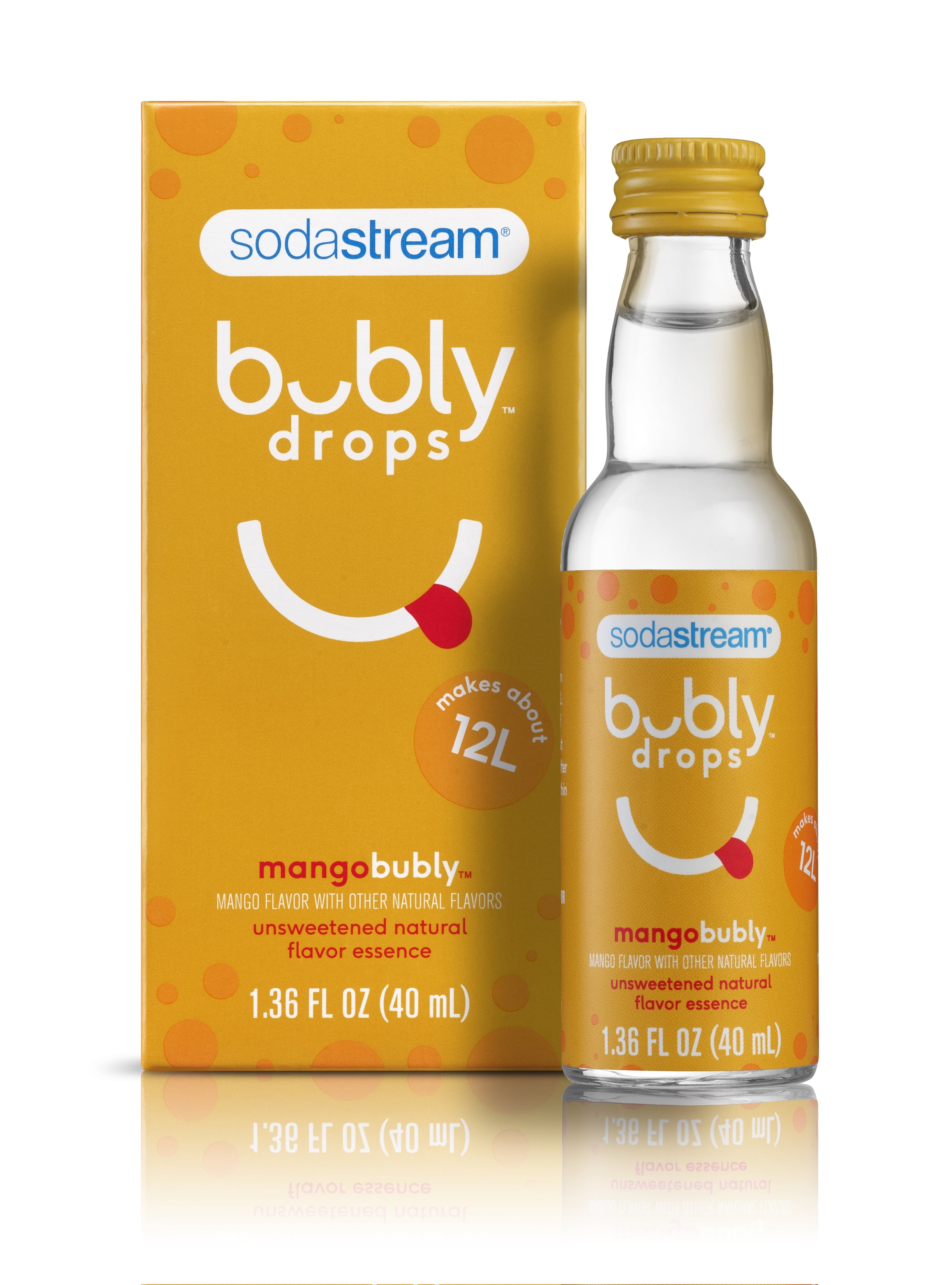 SodaStream Bubly Drops Mango Flavored Sparkling Water Flavor Mix, 1.36