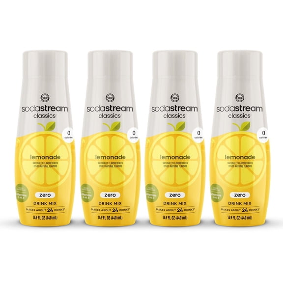 SodaStream Classics Zero Lemonade Drink Mix, 14.9 fl oz, 4pk