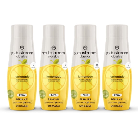 SodaStream Classics Zero Lemonade Drink Mix, 14.9 fl oz, 4pk