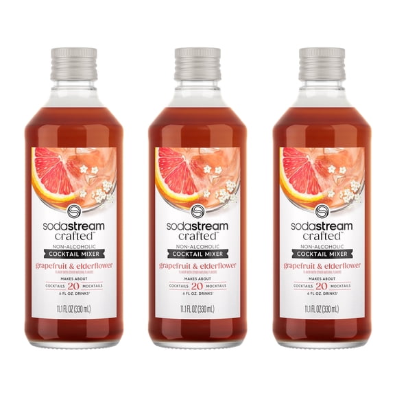 sodastream Crafted Mixers Elderflower Pink Grapefruit Drink Mix, 11.1fl oz, 3pk
