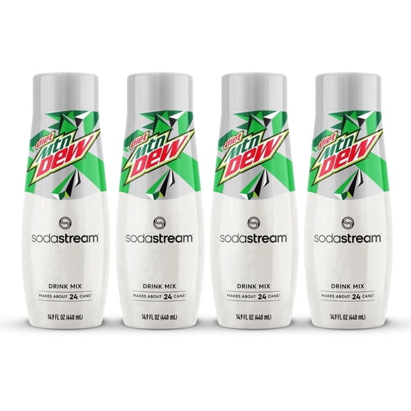 SodaStream Diet Mountain Dew Drink Mix, 14.9fl oz, 4pk