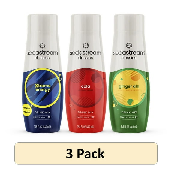 SodaStream Energy Boost: Energy Drink Mix, Cola & Ginger Ale Syrup, 14. ...