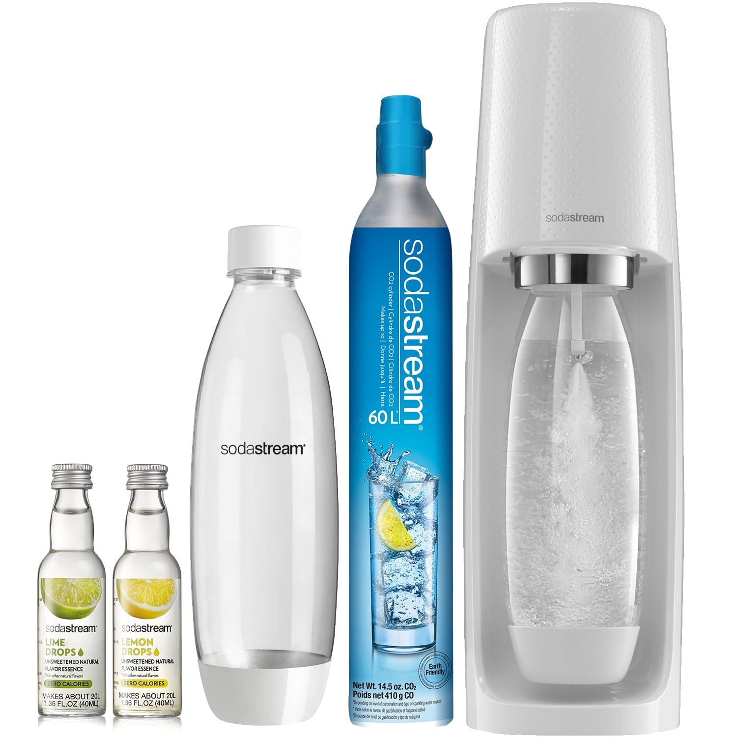 SodaStream Terra Sparkling Water Maker Bundle with CO2, 2 Bottles and 2  bubly Drops Flavoring