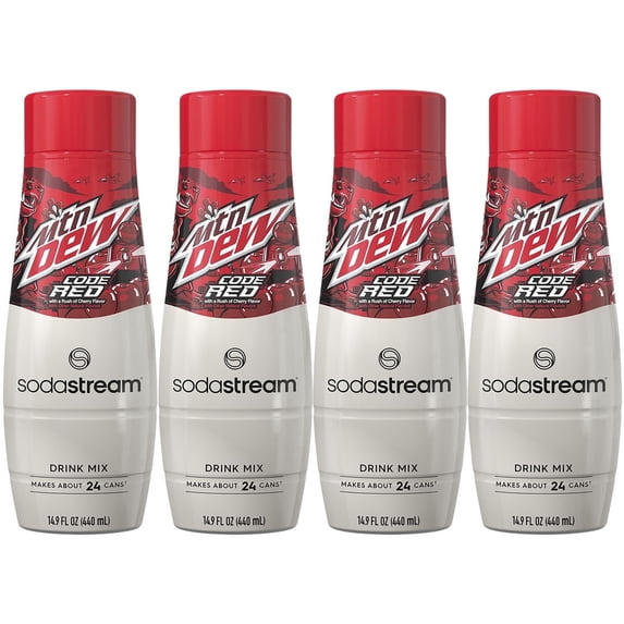 SodaStream Mountain Dew Code Red Drink Mix, 14.9fl oz, 4pk