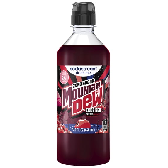 Code Red Zero Label NEW sodastream Mountain Dew Code Red Zero Drink Mix, 14.9oz - Walmart.com