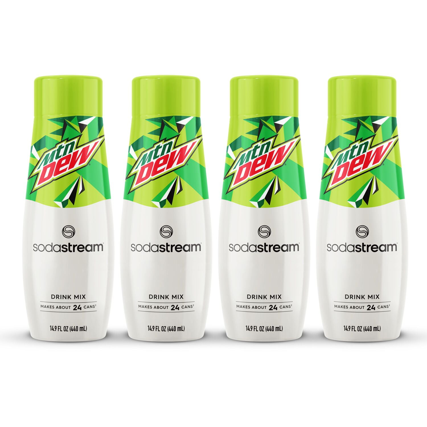 SodaStream Mountain Dew Zero  Soda Mix, 14.9 Fl Oz. (Pack of 4)