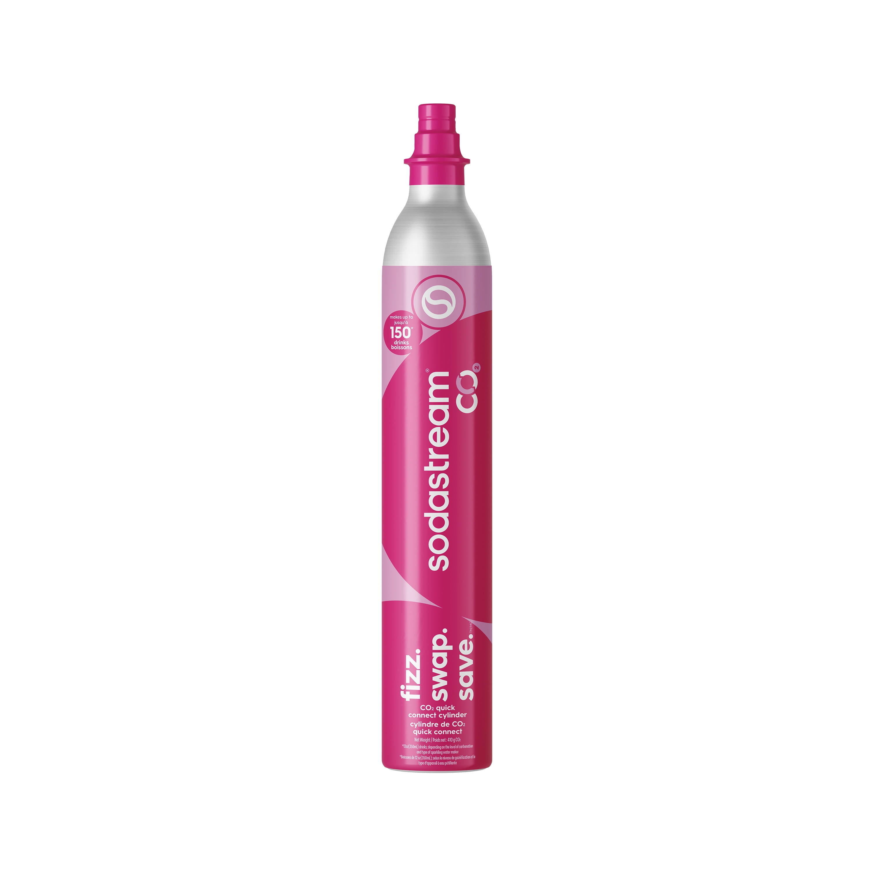 SodaStream, CO2 Cylinder, 60L, Pink, Quick Connect - Walmart.com
