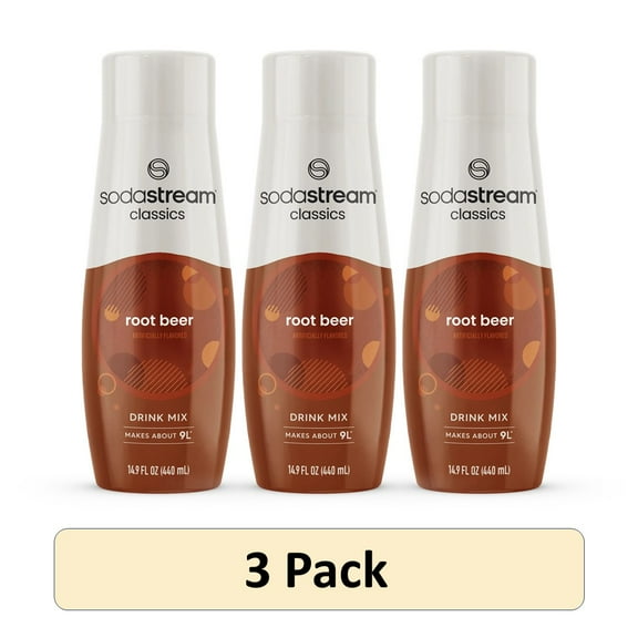 SodaStream Root Beer Mix, 14.8 fl oz. (Pack of 3)