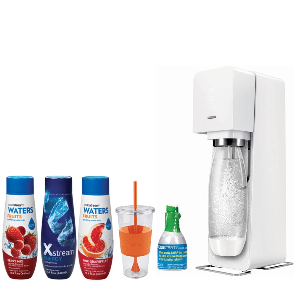 SodaStream Source Home Soda Maker Starter Kit, White with Eco First