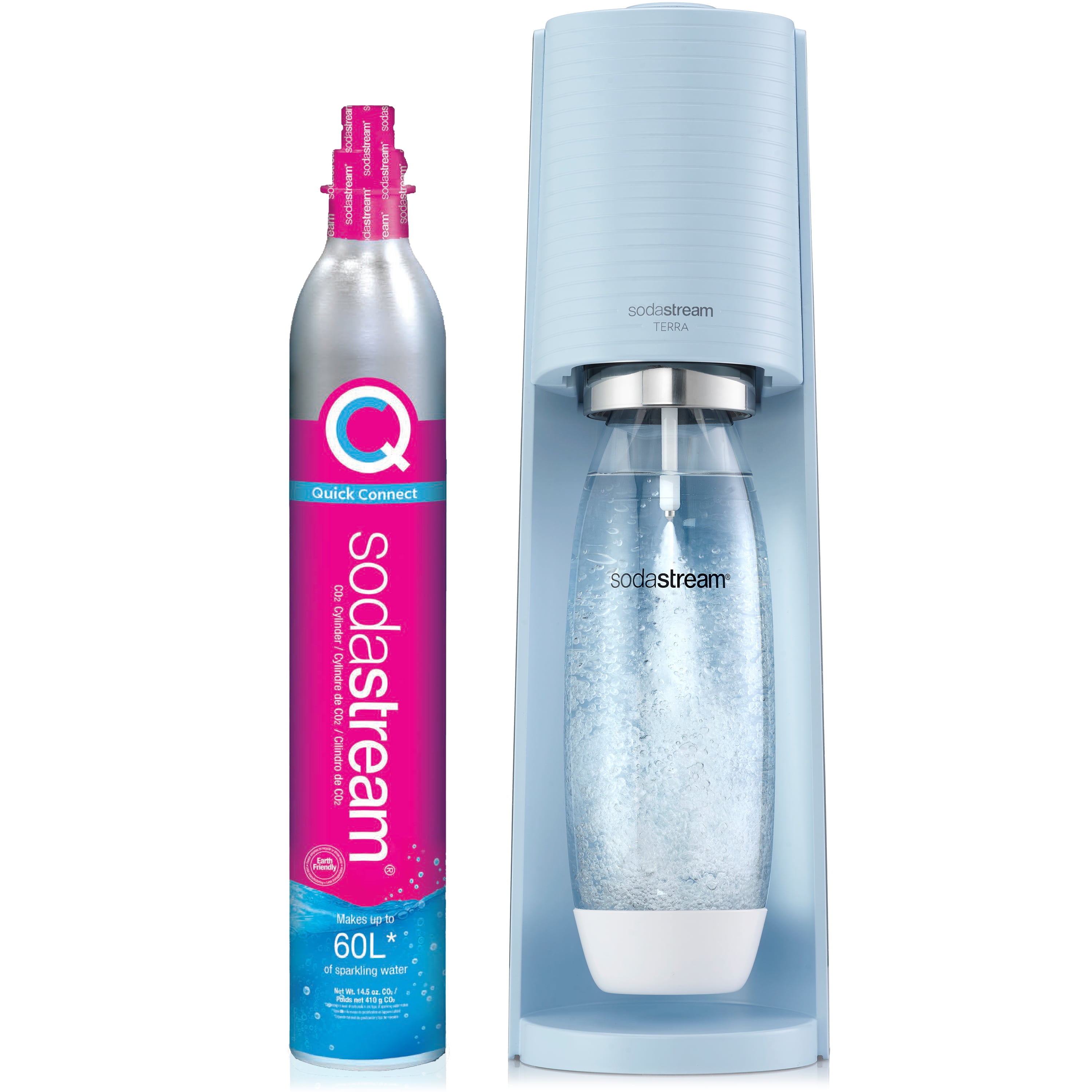 SodaStream Terra Misty Blue Color Sparkling Water Maker Machine