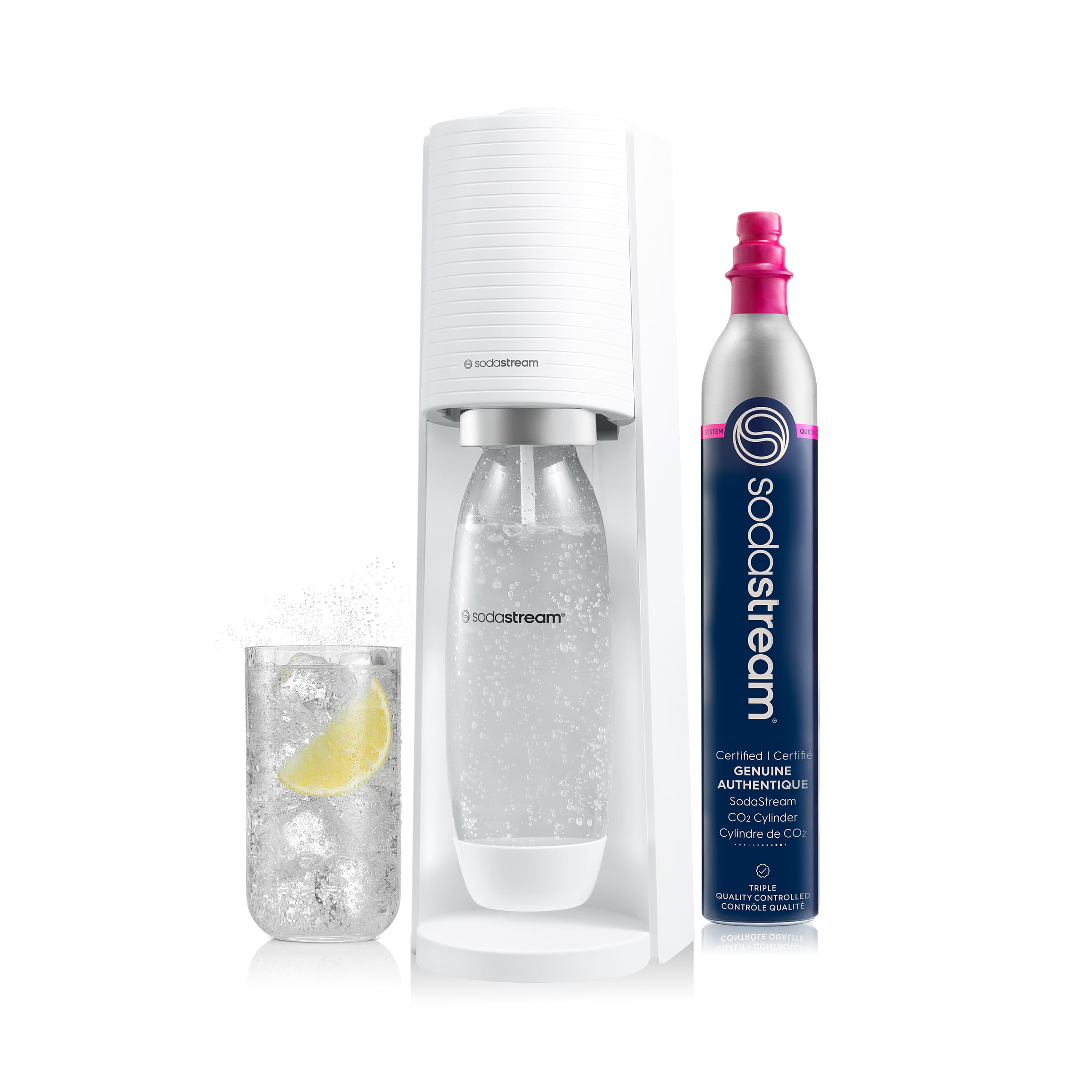SodaStream Terra (White) Sparkling Water Maker with CO2 and Carbonating Bottle SodaStream Terra (White) Sparkling Water Maker with CO2 and Carbonating Bottle