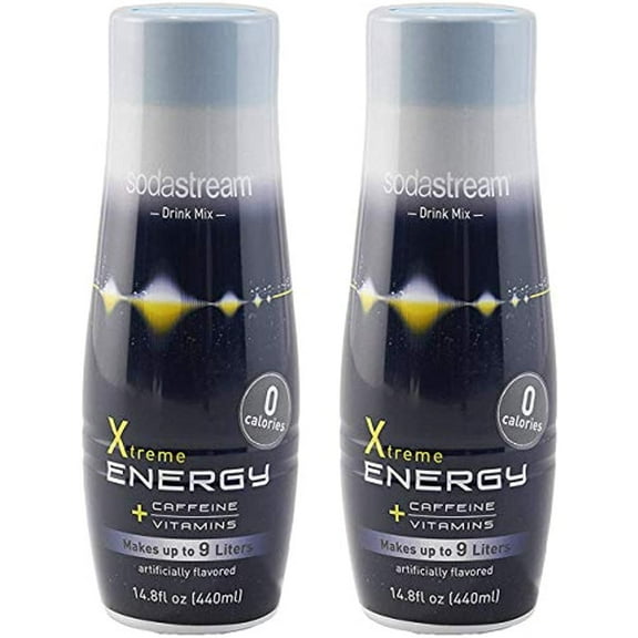 SodaStream Xtreme Diet Energy Caffeine+Vitamins Drink Mixes, 14.8 fl oz (2 Pack)