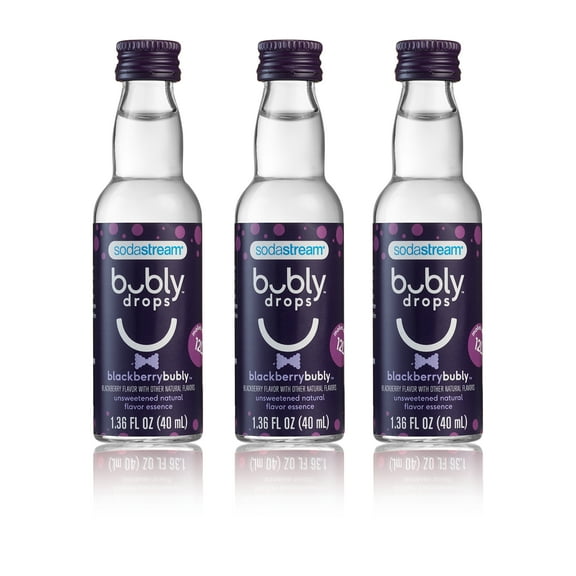 SodaStream bubly drops Blackberry 3 pack, 3 Count, 440 mL