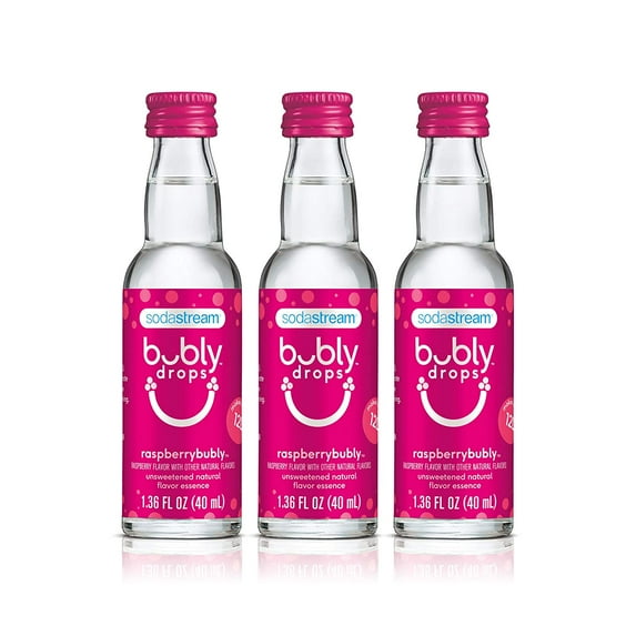 SodaStream bubly drops Raspberry 3 pack, 3 Count, 120 mL