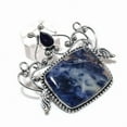 thumbnail image 1 of Sodalite, Amethyst Handmade 925 Sterling Silver Jewelry Pendant 2.09", 1 of 2