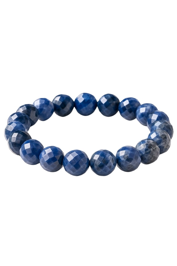 Sodalite Bracelet for Women - Faceted Beads Bracelet (Stretchable)