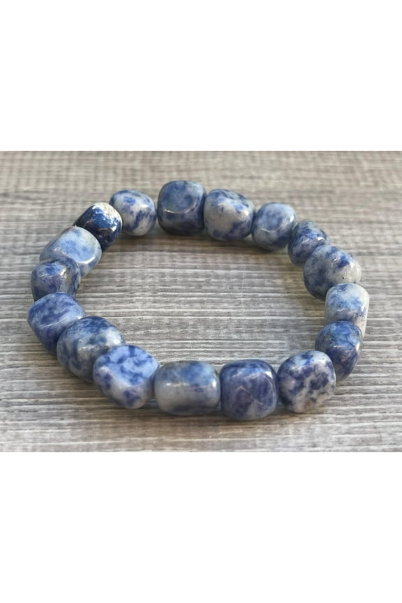 Sodalite Crystal Nugget Bracelet, Wholesale Genuine Sodalite Tumbled Gemstone Bracelet, Gift for Men & Women (1)