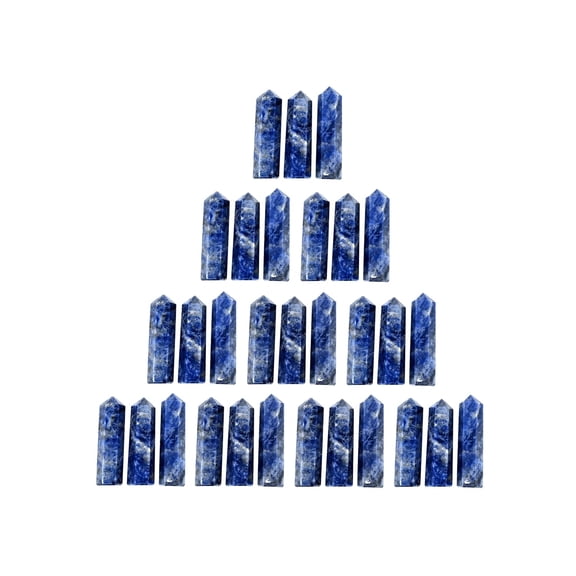 Sodalite Crystal Points Bulk 3 Pcs, Hexagonal Healing Point