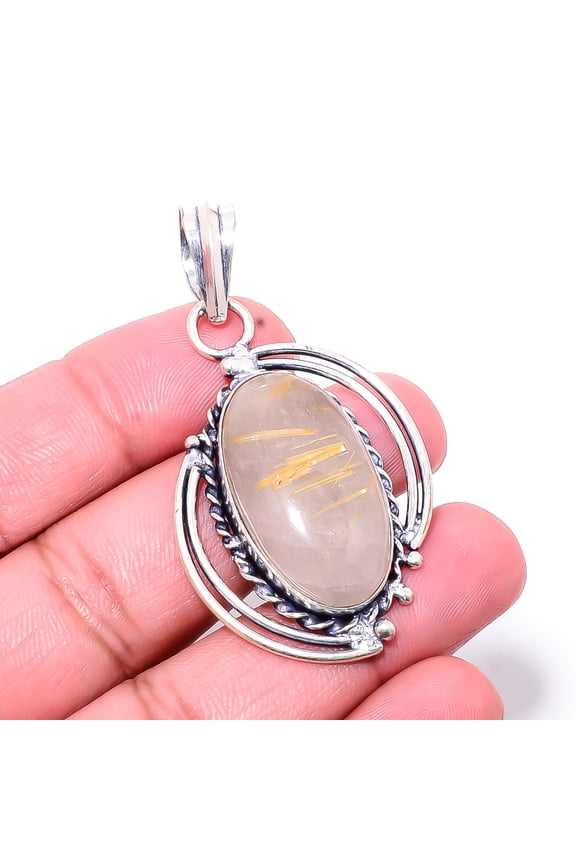 Sodalite - Minas Gerais Gemstone 925 Sterling Silver Pendant 2.34" P146