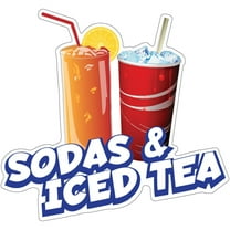 Sodas & Iced Tea 24" Decal Concession Stand Food Truck Sticker