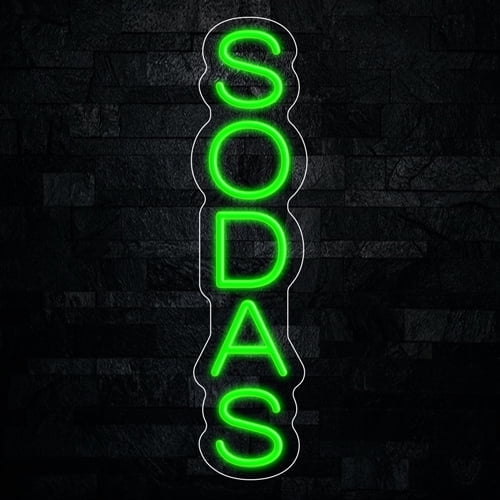 Sodas Neon LED Sign 6"L x 24"H #32736
