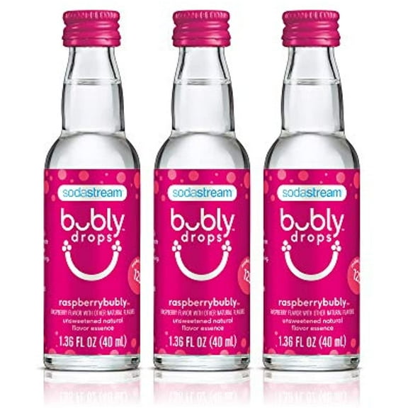 Sodastream Bubly Drops, Raspberry, 1.36Oz (Pack Of 3)