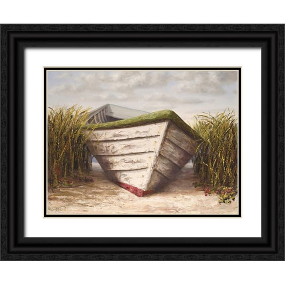 Soderlund, Karl 14x12 Black Ornate Wood Framed with Double Matting Museum Art Print Titled - Gloucester Skiff