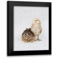 thumbnail image 1 of Soderman, Tania 12x14 Black Modern Framed Museum Art Print Titled - Chick And Baby Rabbit, 1 of 5