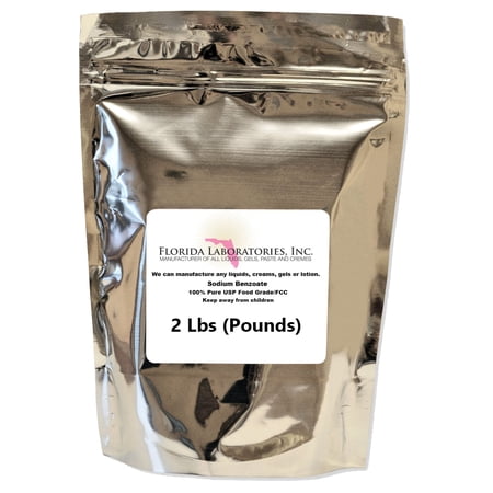Sodium Benzoate, 2 Lbs (Pounds), 100% Food Grade Safe, Preservative, Additive