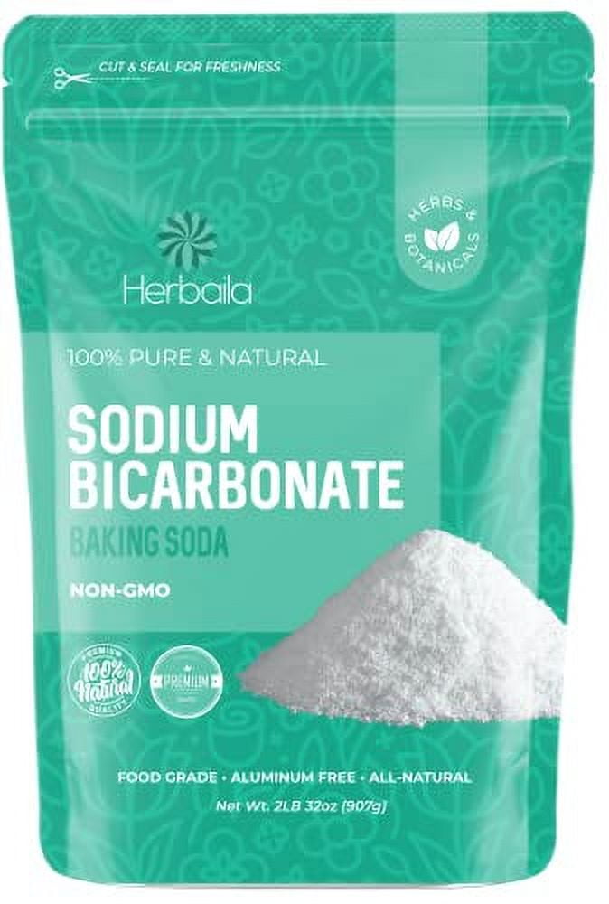 Sodium Bicarbonate 2lb, Baking Soda for Cleaning and Baking, Aluminum