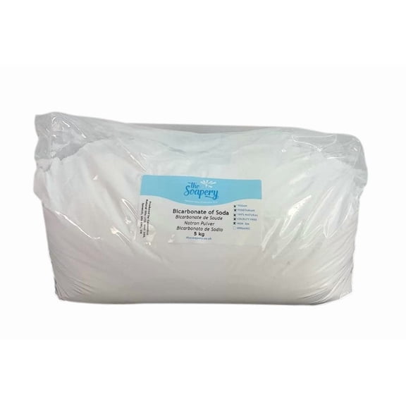 Sodium Bicarbonate of Soda 5kg - 100% Pure for Bath Bombs, Cleaning and Baking - Food Grade