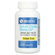 Sodium Chloride 1 Gram 300 Tablets 15.4gr. | Normal Salt Tablets
