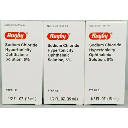 Sodium Chloride Ophthalmic Solution 5%, 15mL (3 Pack)