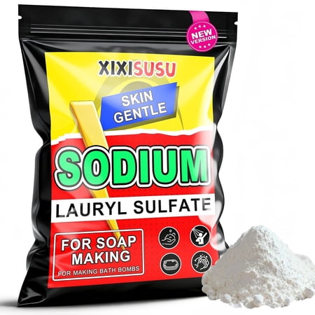 Sodium Dodecyl Sulfate (SDS) 99% Pure - Sodium Lauryl Sulfate for Shampoo, Toothpaste & Cleaning Products (16 Ounces)