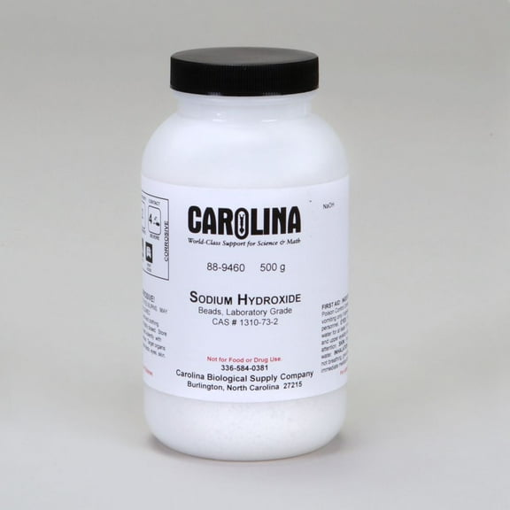 Sodium Hydroxide, Beads, Laboratory Grade, 500 G
