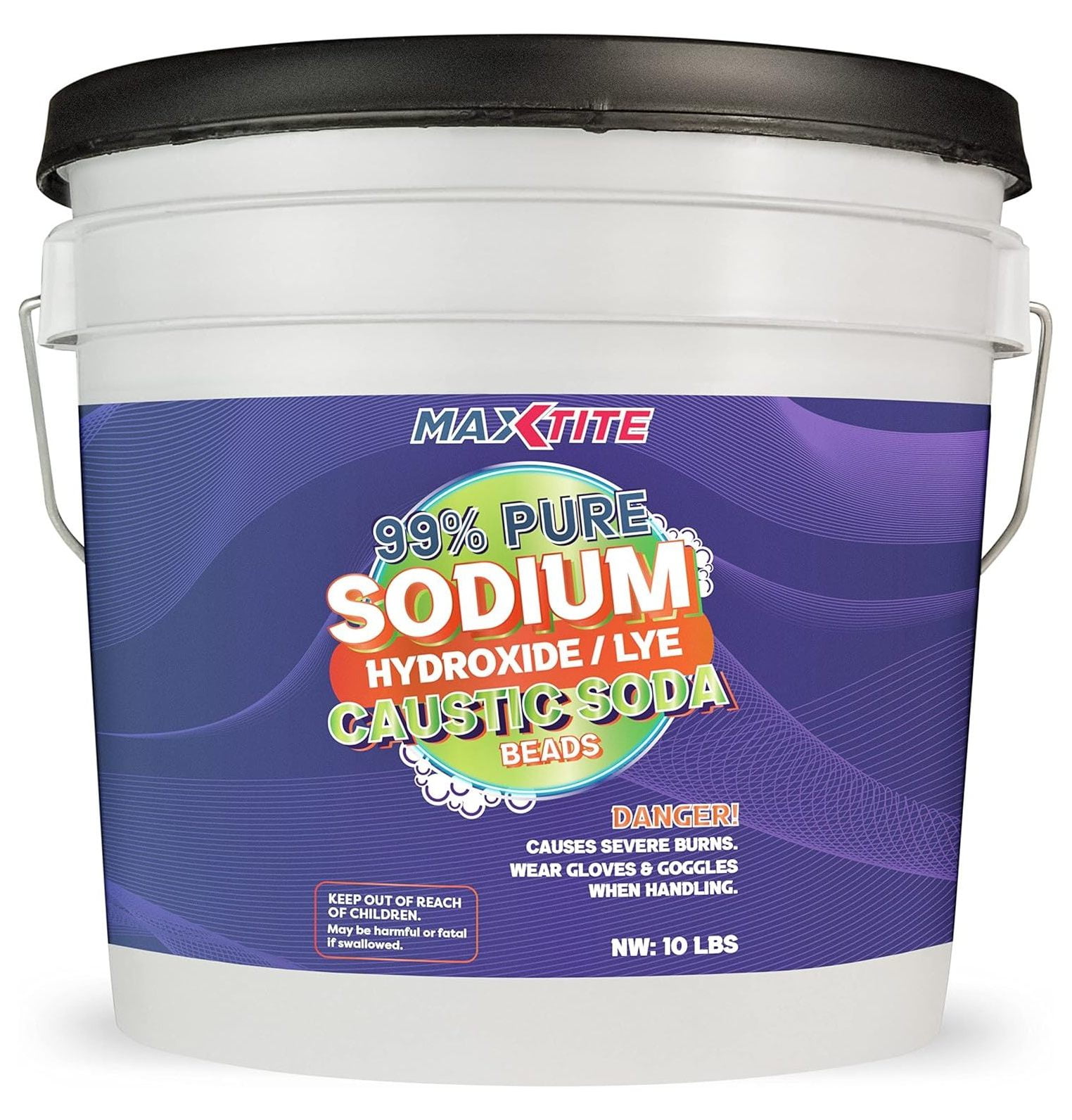 Sodium Hydroxide (Caustic Soda Beads) Lye 99 Pure (10lbs) Food Grade