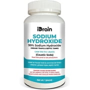 Sodium Hydroxide NaOH Caustic Soda for Laboratory, Manufacturing, Water Treatment, Drains, and Food 1-Pound