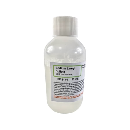 Sodium Lauryl Sulfate 10% Solution, 50mL - Laboratory Grade - Sodium Dodecyl Sulfate - The Curated Chemical Collection by Innovating Science