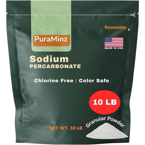 Sodium Percarbonate - 10 LB Oxygen Bleach -Solid Hydrogen Peroxide- MutliPurpose