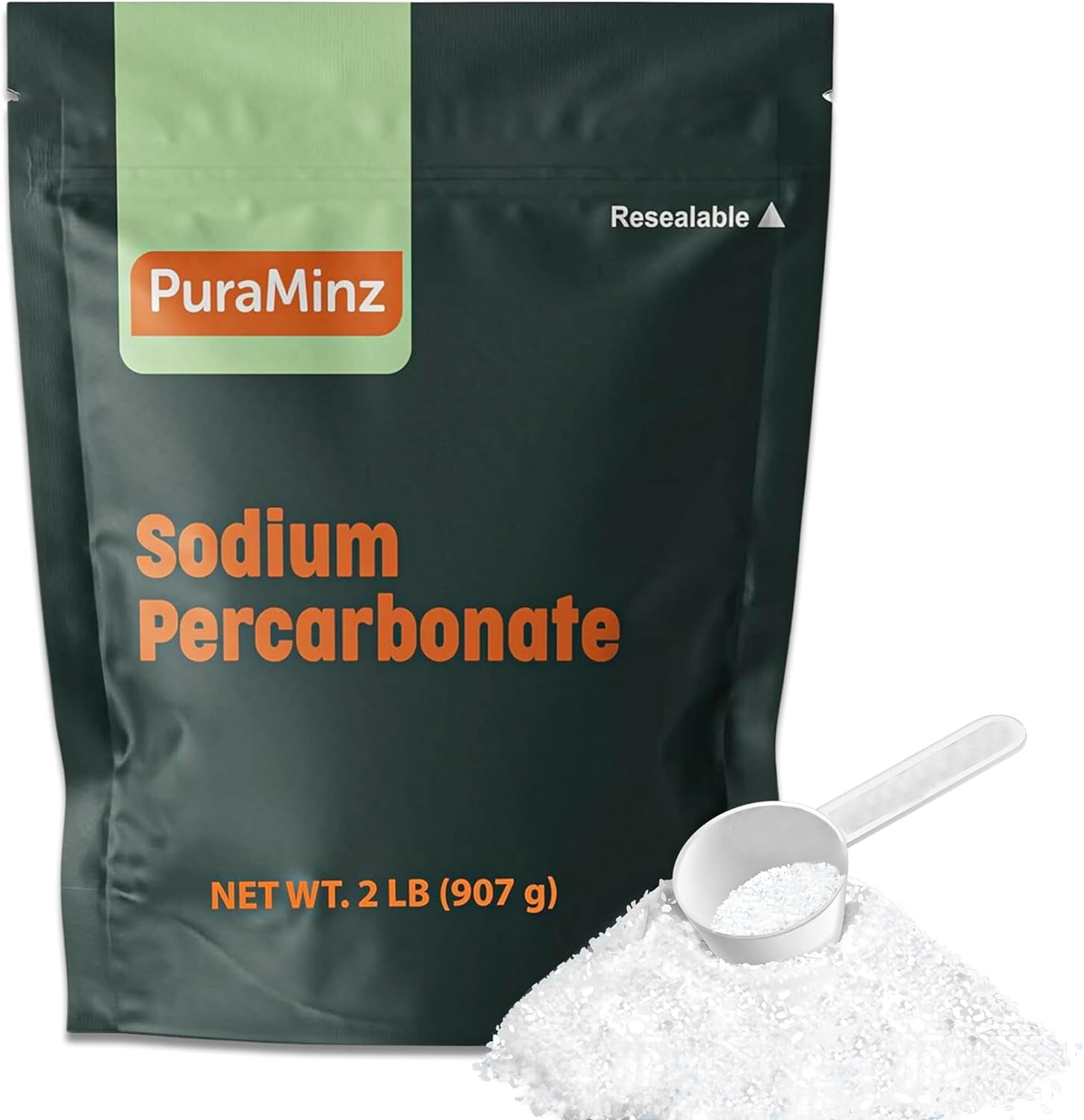 Sodium Percarbonate (2lbs) Premium Oxygen Bleach/Solid Hydrogen Peroxide. ColorSafe Stain
