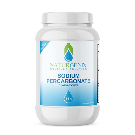 Sodium Percarbonate Powder 99% Purity - Oxygen Bleach, Hydrogen Peroxide Release Cleaner for Laundry, Dishwasher, Deodorizing & Stain Removal, Multi-Surface Use, Color-Safe (18 lbs)