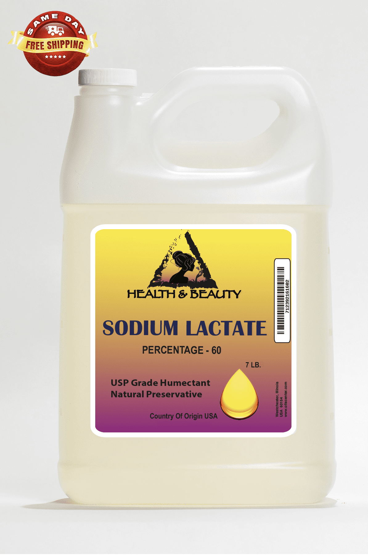 Velona Sodium Lactate 60% - 16 oz  USP Grade Natural Preservative