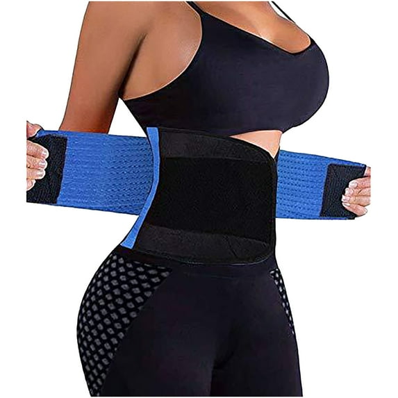 Sodopo Women Plus Size Boned Corsets Sauna Waist Trainer Trimmer Belt Workout Gym Sweat Belly Band Girdle Slimming Body Shaper