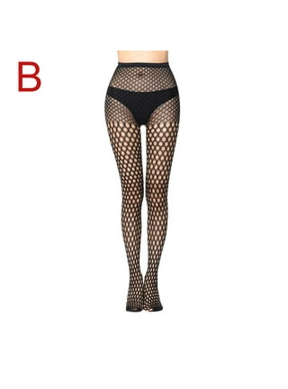 Cathery Womens Valentine's Day Heart Print Fishnet Stockings Lace Mesh Sexy  Net Pantyhose Goth Hollow Out Leggings Tights