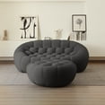 thumbnail image 1 of Sodrens 79.53" Bubble Couch with Single Seat,Modern Upholstered Mesh Fabric Lazy Floor Sofa,3D Honeycomb Shape Bubble Sofa Curved Couch for Living Room,Office,Apartment,No-Assembly(Dark Grey), 1 of 7
