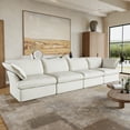 thumbnail image 1 of Sdorens Modular Sectional Sofa,Modern Linen Fabric Couch Free Combination Sofa,4-Seat Sofa for Living Room,White, 1 of 16