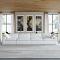 thumbnail image 1 of Sdorens Free Convertible Sectional Sofa Modular Couch,Modern Linen Fabric Sofa for Living Room,Apartment and Small Space,4-Seat Sofa,White, 1 of 24