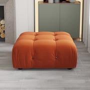 Sdorens Modular Sectional Sofa,L-Shaped Sofa Velvet Couch Free Combination Sofa,Ottoman for Living Room and Apartment,Orange