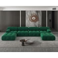 thumbnail image 1 of Sdorens Sectional Sofa,U-Shaped Modular Couch with Ottomans,Modern Velvet Sofa Set for Living Room,Green, 1 of 11